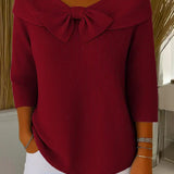 Rosella | Ribbed Knit Bow-Detail Sweater