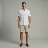 Emerson Row | Mens Tailored Linen Blend Shorts Beige