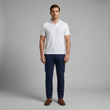 Emerson Row | Mens Short Sleeve Textured Polo Shirt White