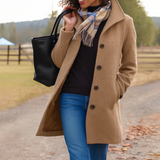 Rowland | Notched Lapel Button-Front Coat