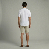 Emerson Row | Mens Tailored Linen Blend Shorts Beige
