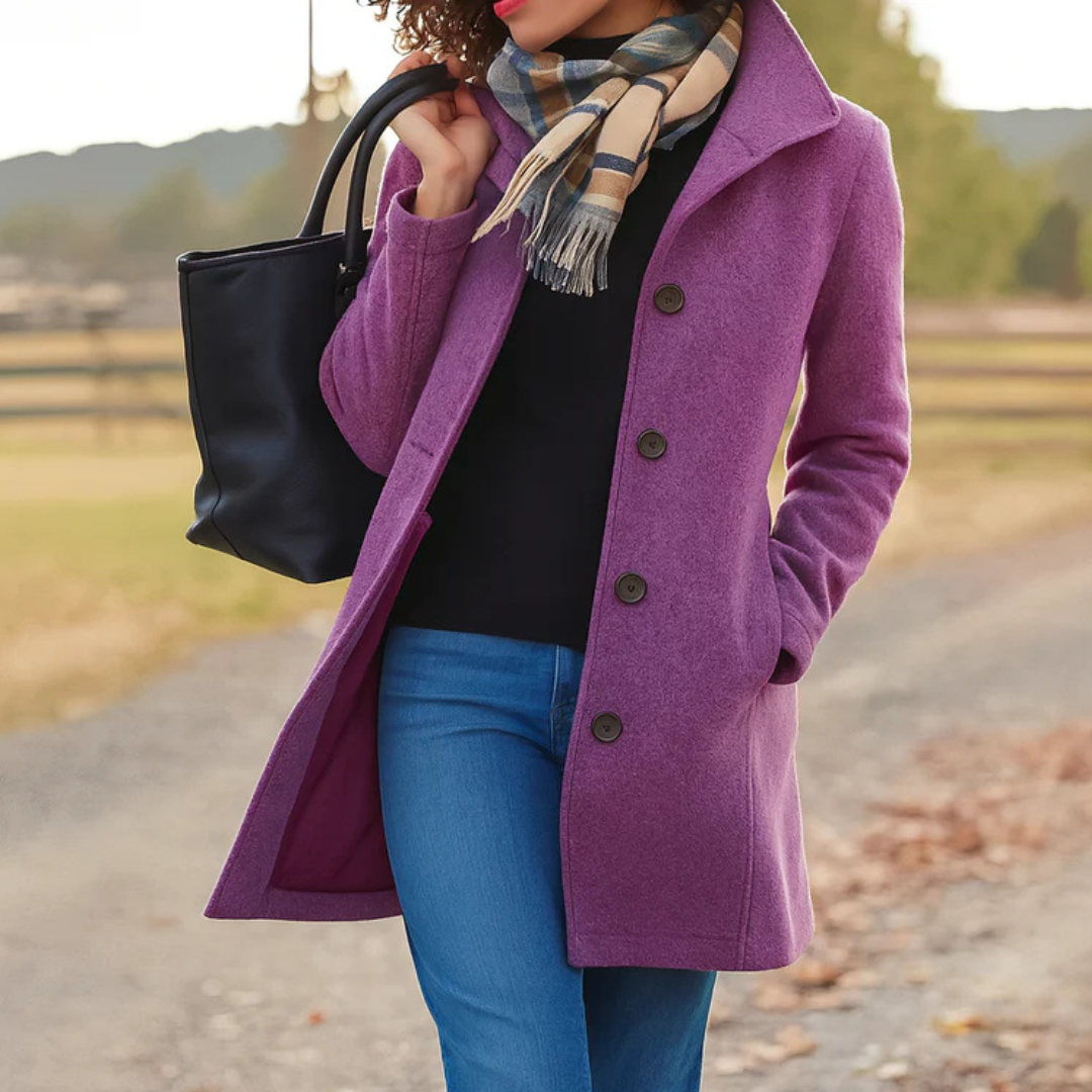 Rowland | Notched Lapel Button-Front Coat