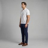 Emerson Row | Mens Short Sleeve Textured Polo Shirt White