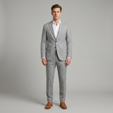 Emerson Row | Mens Tailored Fit Two Piece Suit Grey