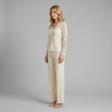 Emerson Row | Womens Long Sleeve V Neck Lace Blouse