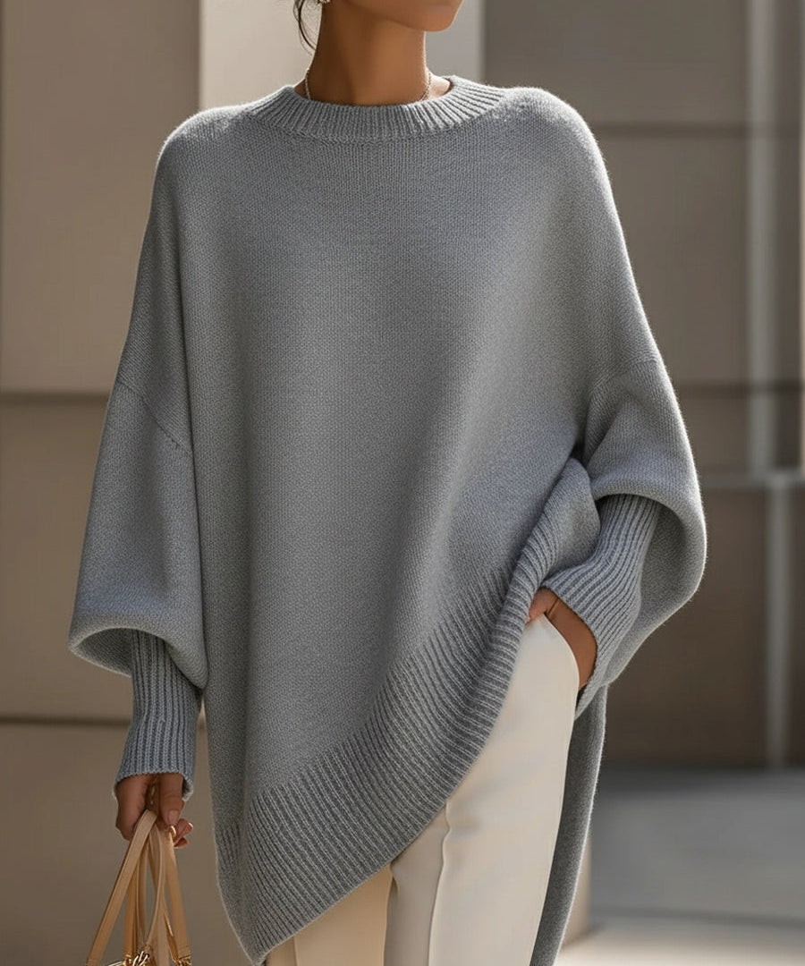 Larkspur | Oversized Crew-Neck Knit Sweater