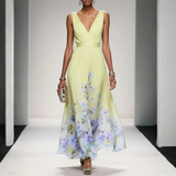 Ismeria | V-Neck Floral Maxi Dress