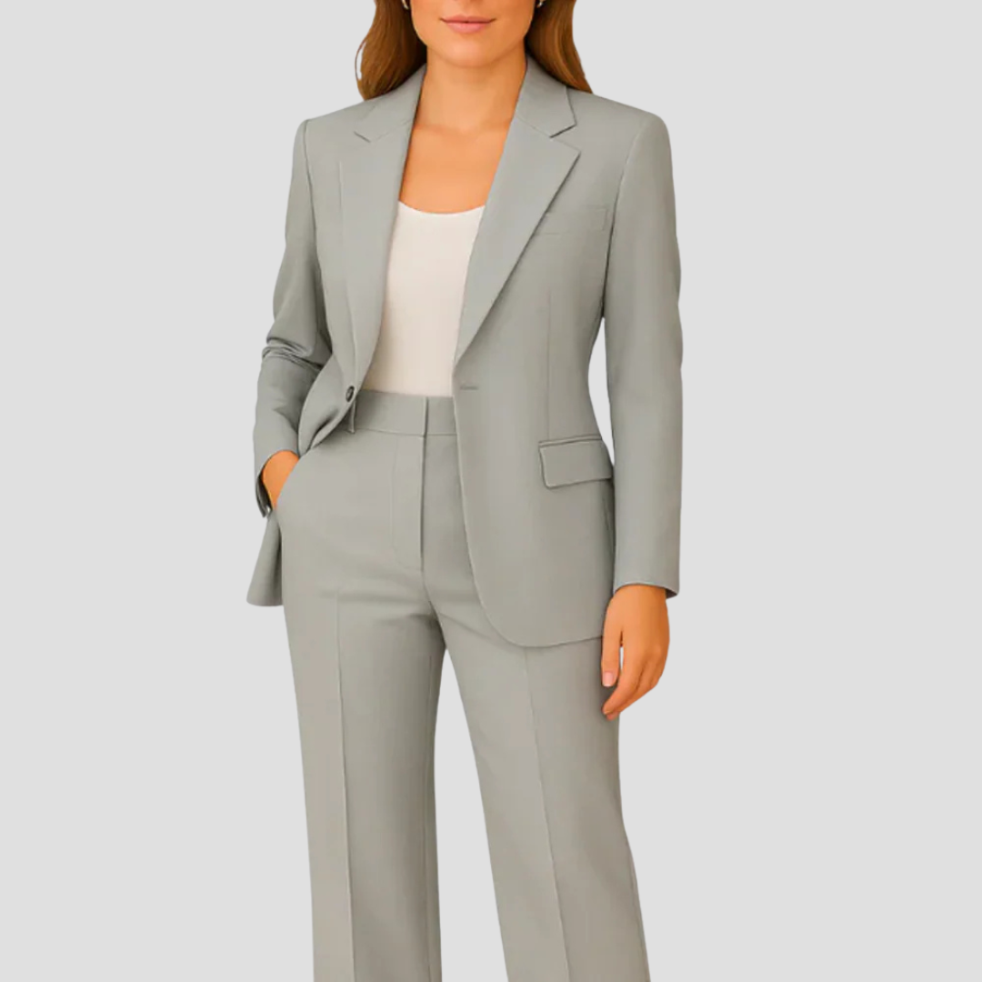 Keziah | Single-Button Blazer & Straight-Leg Trouser Suit