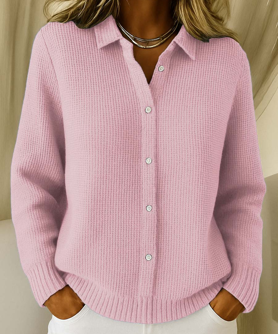 Miravel | Button-Front Knit Cardigan with Collar