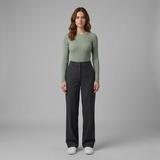 Emerson Row | Womens Long Sleeve Ribbed Crew Neck Top