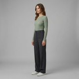 Emerson Row | Womens Long Sleeve Ribbed Crew Neck Top