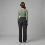 Emerson Row | Womens Long Sleeve Ribbed Crew Neck Top