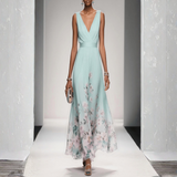 Ismeria | V-Neck Floral Maxi Dress