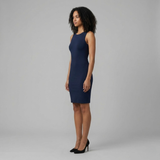 Emerson Row | Womens Navy Sleeveless Crew Neck Sheath Dress