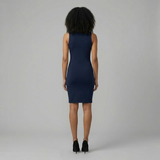 Emerson Row | Womens Navy Sleeveless Crew Neck Sheath Dress