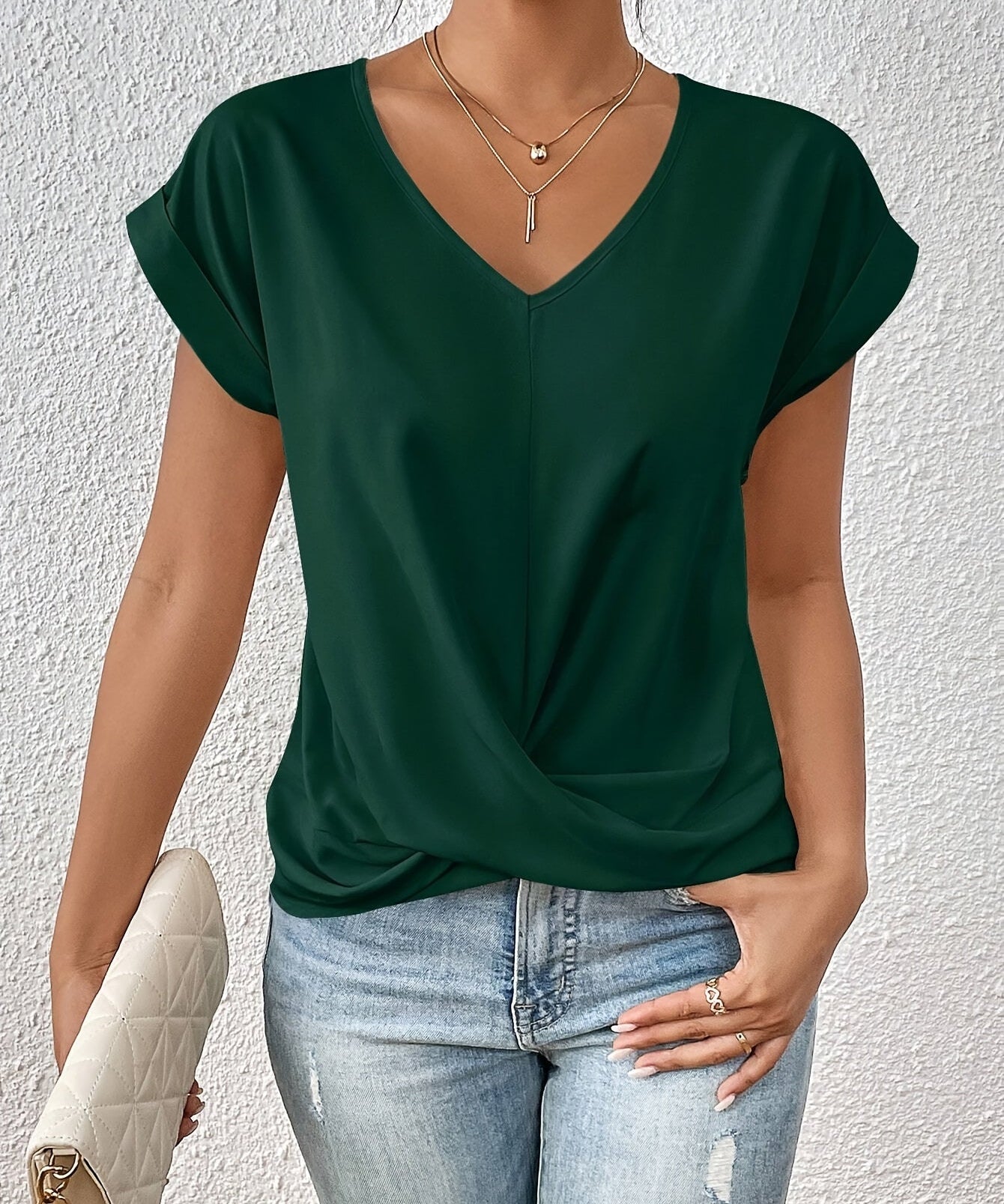 Marcelline | V-Neck Short-Sleeve T-Shirt