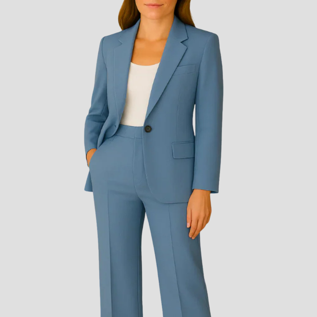 Keziah | Single-Button Blazer & Straight-Leg Trouser Suit