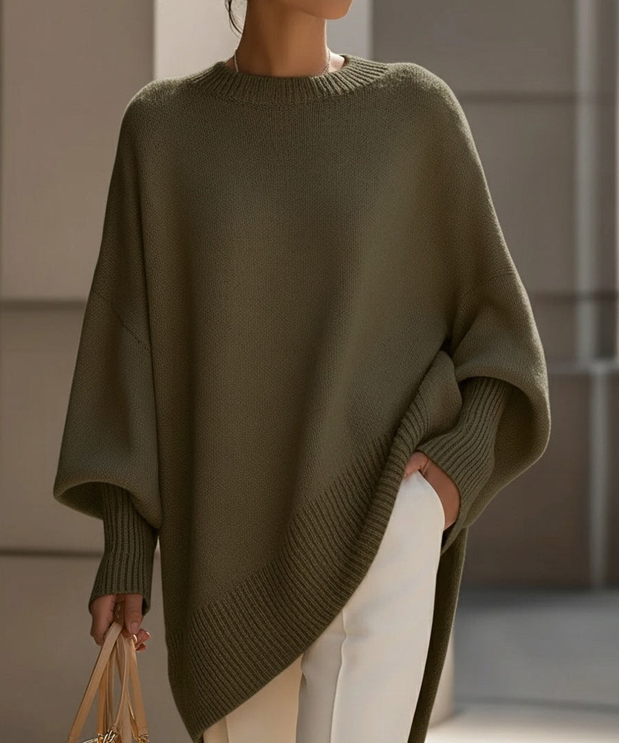 Larkspur | Oversized Crew-Neck Knit Sweater
