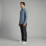 Emerson Row | Mens Long Sleeve Button Down Shirt Blue