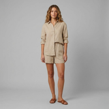 Emerson Row | Womens Two Piece Button Down Shirt And Shorts Set