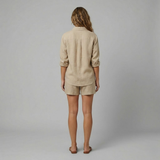 Emerson Row | Womens Two Piece Button Down Shirt And Shorts Set