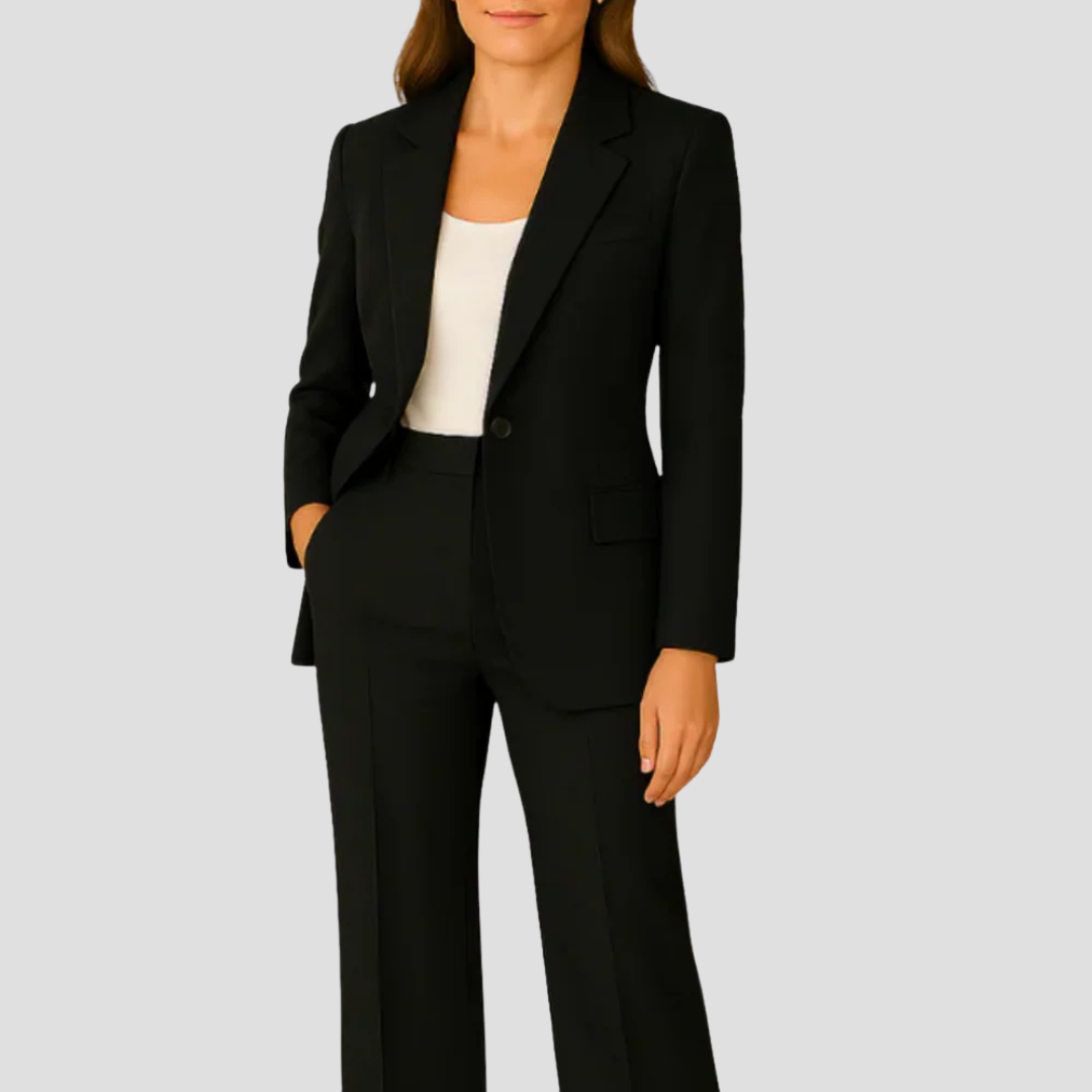 Keziah | Single-Button Blazer & Straight-Leg Trouser Suit