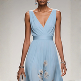 Ismeria | V-Neck Floral Maxi Dress