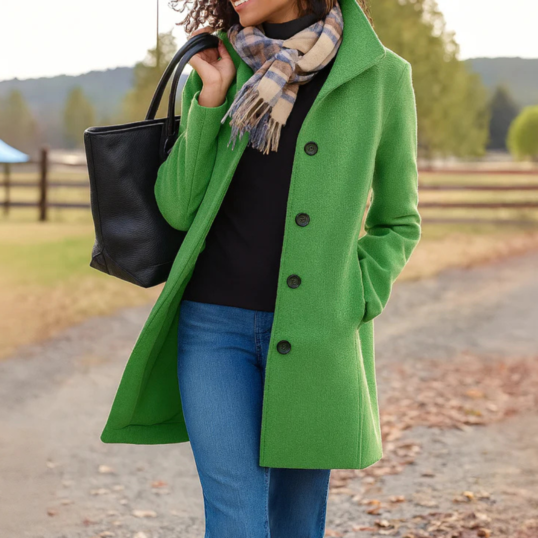 Rowland | Notched Lapel Button-Front Coat