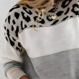 Calloway | Colour Block Leopard Print Sweater