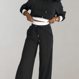 Marlowe | Crop Hoodie & Wide-Leg Jogger Set