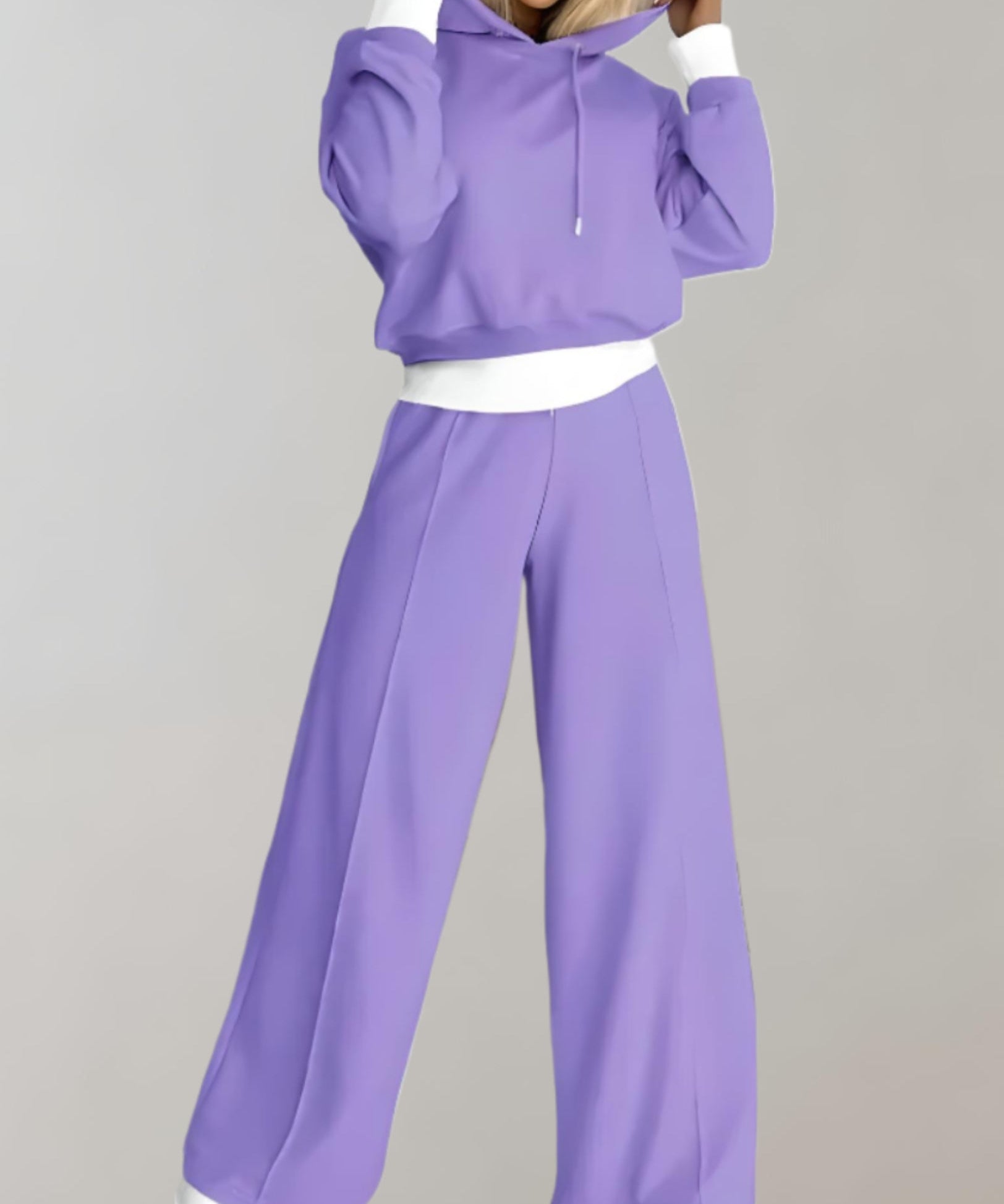 Marlowe | Crop Hoodie & Wide-Leg Jogger Set