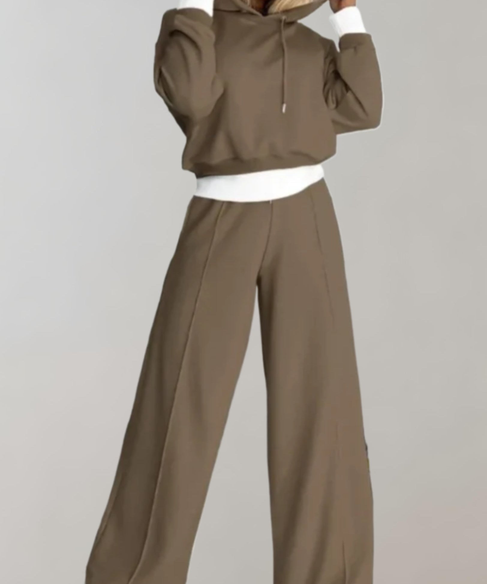 Marlowe | Crop Hoodie & Wide-Leg Jogger Set