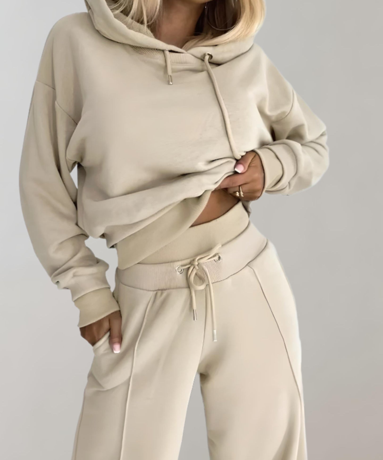 Marlowe | Crop Hoodie & Wide-Leg Jogger Set