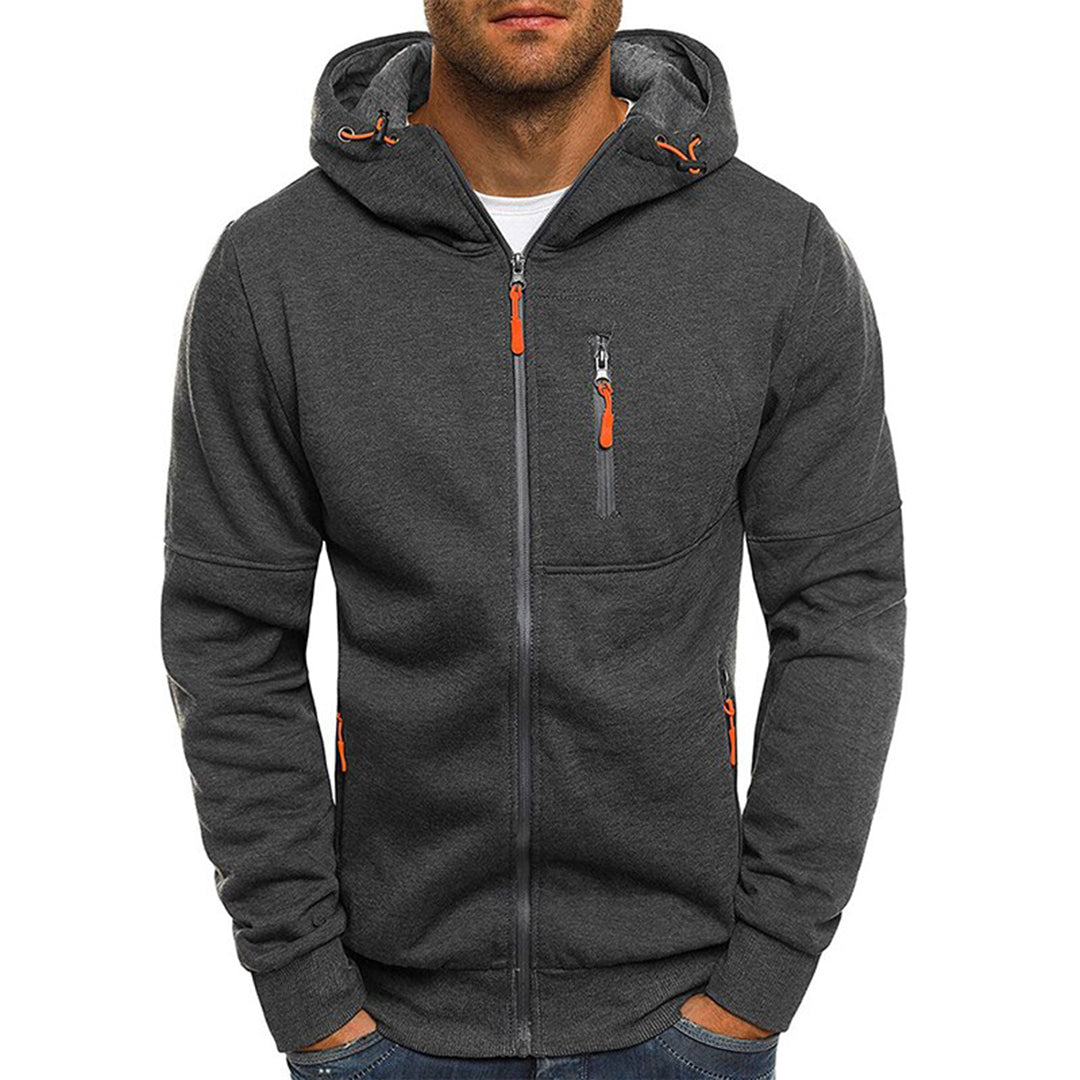 Kyros | Men's Full-Zip Hoodie with Contrast Details