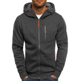 Kyros | Men's Full-Zip Hoodie with Contrast Details