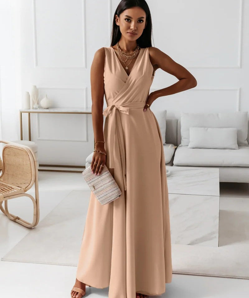 Amara | Sleeveless Wrap Maxi Dress