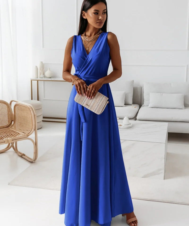 Amara | Sleeveless Wrap Maxi Dress