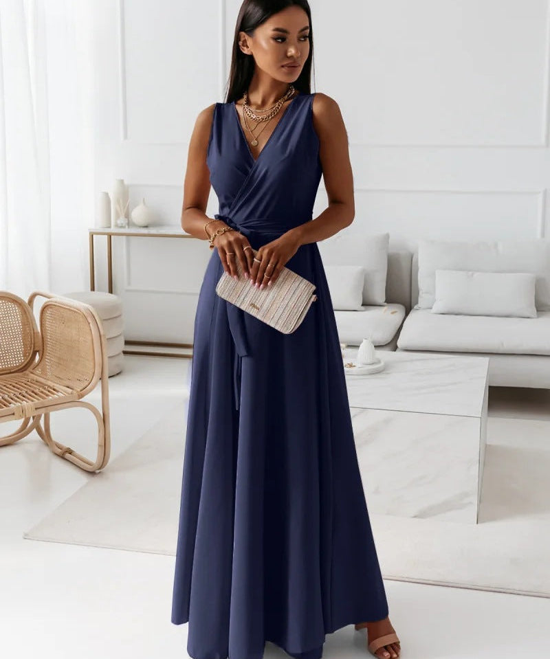 Amara | Sleeveless Wrap Maxi Dress