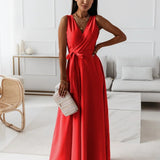 Amara | Sleeveless Wrap Maxi Dress