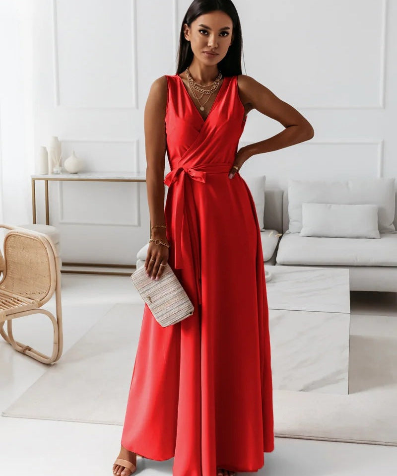 Amara | Sleeveless Wrap Maxi Dress