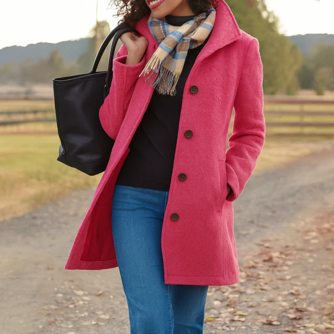 Rowland | Notched Lapel Button-Front Coat