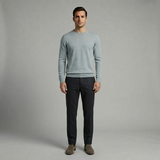 Emerson Row | Mens Long Sleeve Crew Neck Pullover Sweater Grey