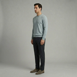 Emerson Row | Mens Long Sleeve Crew Neck Pullover Sweater Grey