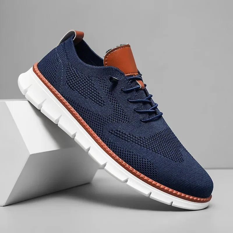 Strathmore | Mesh Knit Lace-Up Sneakers