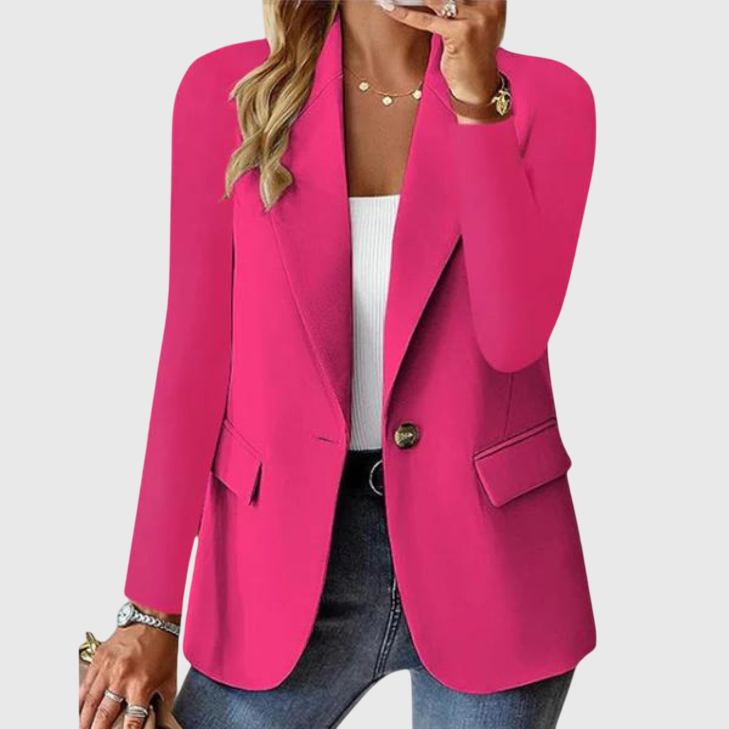 Vespira | Single-Button Notch Collar Blazer