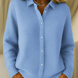 Miravel | Button-Front Knit Cardigan with Collar