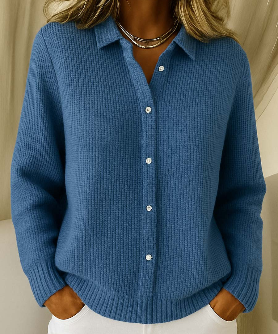 Miravel | Button-Front Knit Cardigan with Collar