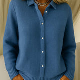 Miravel | Button-Front Knit Cardigan with Collar