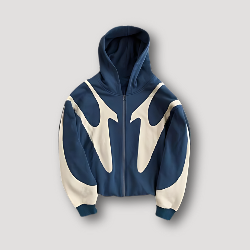 Draven | Flame-Panel Zip Hoodie