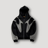 Draven | Flame-Panel Zip Hoodie